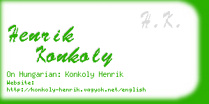 henrik konkoly business card